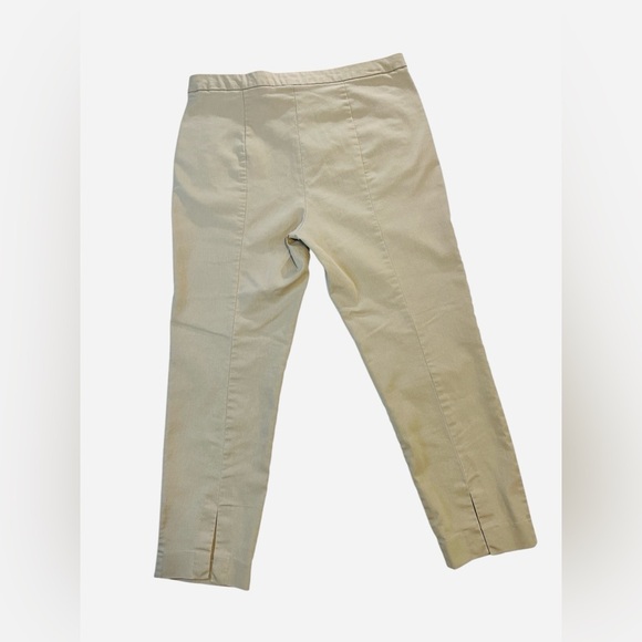 Worthington Slim Leg Cropped Pants, Womens, Color Khaki, Size 12 - Picture 2 of 12